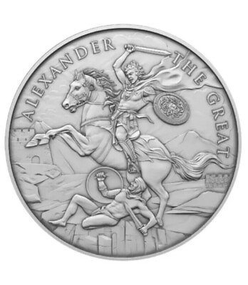 #ad New 1 Troy oz Alexander the Great Design .999 Fine Silver Round $32.00