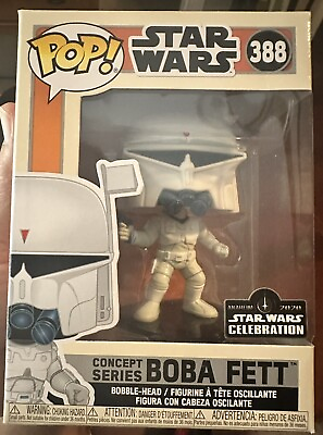 #ad Funko pop Star Wars Boba Fett Concept Series Star Wars Celebration Exclusive $58.00