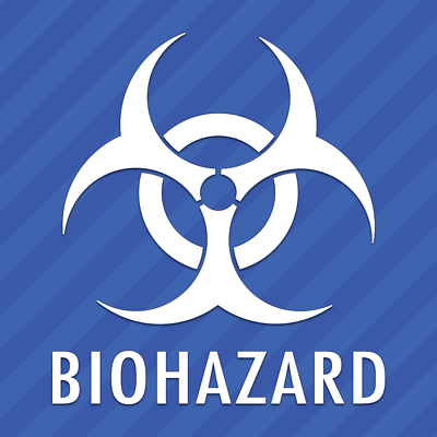 #ad Biohazard Symbol With Text Vinyl Decal Sticker $9.99