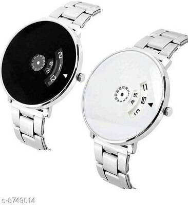 #ad Classique Round Dial White amp; Black Paidu Combo Analogue Watch For Men $17.95