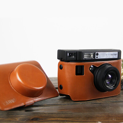 #ad Retro one time Imaging LOMO#x27;INSTANT WIDE Instant Camera Leather Bag Case Belt PU $27.20