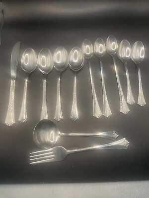 #ad Triumph Stainless Stanley Roberts 14 Glossy Korea Discont. Flatware $10.00