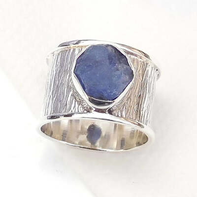 #ad Tanzanite Raw Gemstone Handmade 925 Sterling Silver Designer Ring AllSize SR1130 $18.17