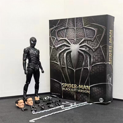 #ad In Stock S.H.Figuarts Spider Man No Way Home Black Suit Ver Figure Tobey Maguire $33.00