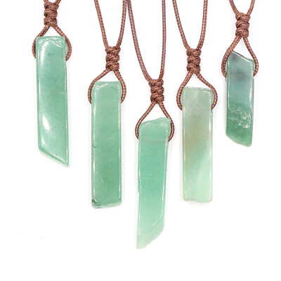 #ad Natural Lucky Crystal Pendulum Pendant Healing Gemstone Necklace Shape Random 1x $9.99