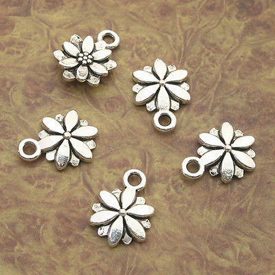 #ad 30pcs Tibetan Silver flower charm pendants X0063 $1.58