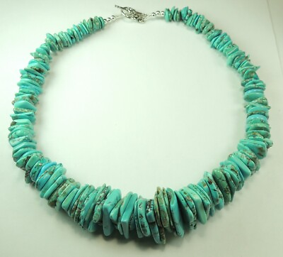 #ad Statement Turquoise Graduated Necklace Handcrafted Jewelry $165.00