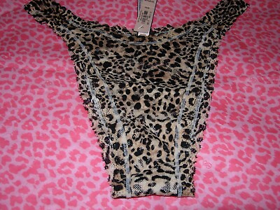 #ad Victoria#x27;s Secret Sexy High Leg Lacie Brazilian Cheetah Pantie Waistband H2F NWT $11.99