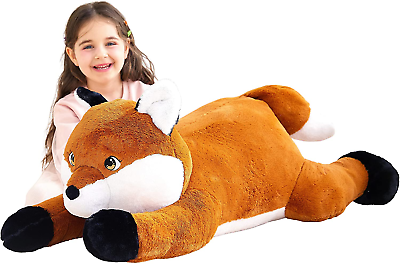 #ad Large Fox Stuffed Animal Plush ToyGiant Fox Cute Jumbo Soft ToysHuge Big Size $55.99
