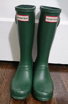 #ad Hunter Children’s Unisex Green Wellington Boots Size US 3 UK 2 Rain Boots $24.95