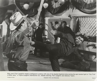 #ad The Trial of Billy Jack Tom Laughlin Martial Arts Kick Original 8x10 Photo 1974 $24.99