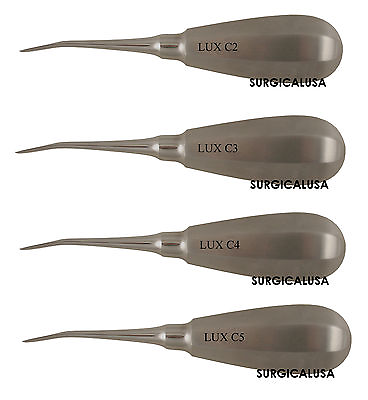 #ad Luxating Elevators Kit of 2 3 4 5mm Curved Tips Dental Instruments $31.04
