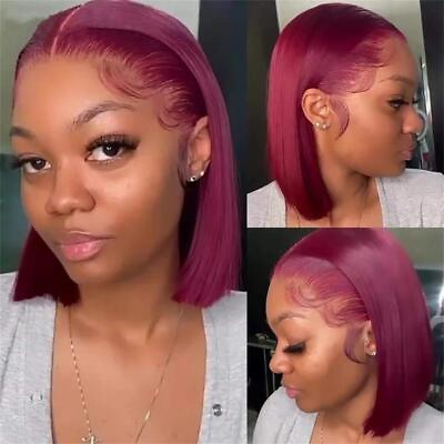 #ad Synthetic Short Bob Straight Lace Front Wig Heat Resistant with Natural Hairline $142.17