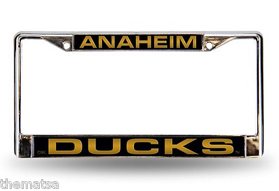 #ad ANAHEIM DUCKS NHL CHROME LASER MADE IN USA CAR LICENSE PLATE FRAME $29.99