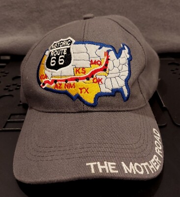 #ad US ROUTE 66 The Mother Road Truck CAP HAT Gray A464 $7.29