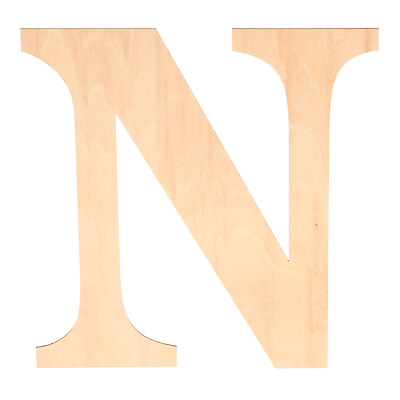 #ad 12quot; Wooden Letter Letter N Shape Cutout Unfinished Large Wood Alphabet Letter AU $23.01