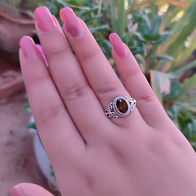 #ad Mozambique Garnet Gemstone 925 Sterling Silver Red Stone Jewelry Women#x27;s Ring $19.32