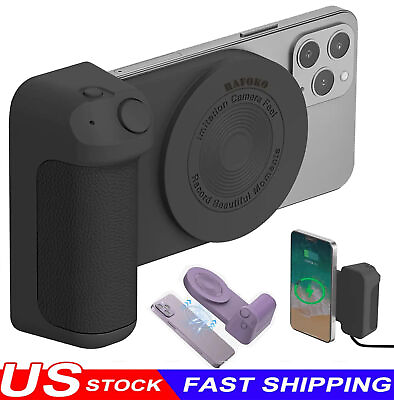 #ad 2 in 1 Magnetic Suction Handheld Bluetooth Phone Camera Shutter Hand Grip Holder $11.99