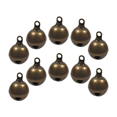 #ad 10pcs Bronze Bell Metal Loose Beads Small Jingle Bells Home Wedding Party Decor $3.52