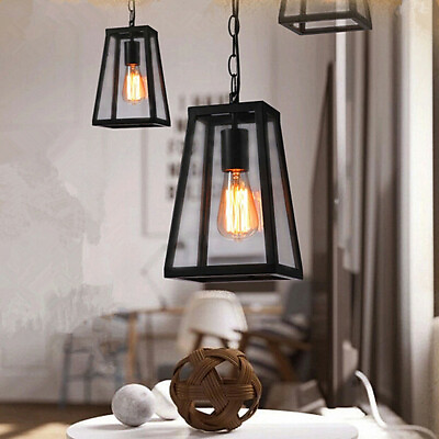 #ad Kitchen Pendant Light Black Chandelier Lighting Vintage Lamp Bar Ceiling Lights AU $172.02
