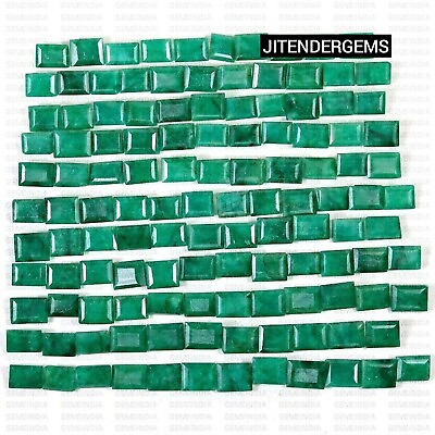 #ad Natural Mined Colombia Green Emerald 15 mm 20 mm Faceted Loose Gemstones $339.99
