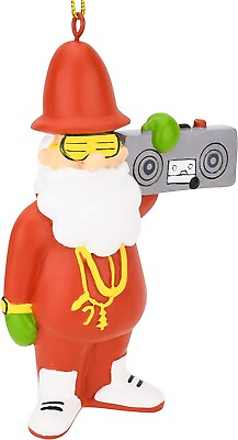 #ad Retro 80#x27;s Hip Hop Santa Christmas Ornaments $12.33