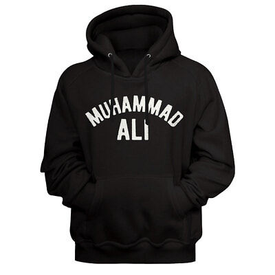 #ad Muhammad Ali Adult Logo Hoodie Boxer Great of All Time Black Cotton MD 2XL $59.99