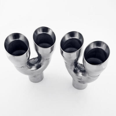 #ad 9quot; Long Dual Wall Quad 3.5quot; Out 2.5quot; In 304 Stainless Steel Exhaust Tips Slant $199.97