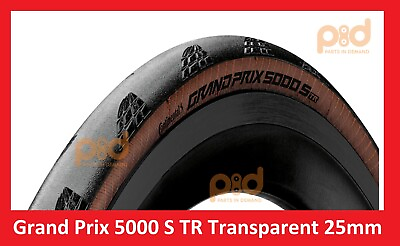 #ad Continental Grand Prix GP 5000 S TR 700c x 25mm TUBELESS TL Tire TAN Transparent $69.95