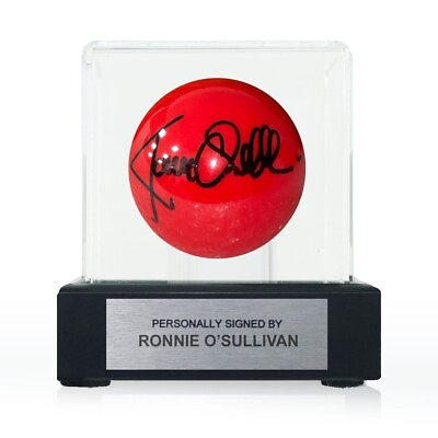 #ad Ronnie O#x27;Sullivan Signed Red Snooker Ball. Display Case With Plaque GBP 159.99