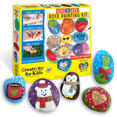 #ad Hide and Seek Rock Painting Kit Child Craft Kit for Boys $9.99