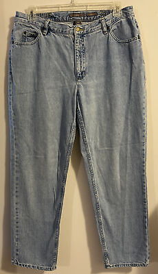 #ad Liz Claiborne Womens 16w Light Wash Classic Vintage Blue Jean Pants A2589 $25.99