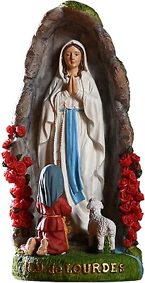 #ad Catholic Our Lady of Lourdes Statue Praying Blessed Virgin Mother Mary Figure $82.00