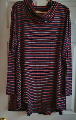 #ad Cuddl duds SIZE 2X SOFTWEAR WITH STRETCH COWL NECK LONG SLEEVE HIGH LOW TUNIC $11.89