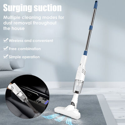 #ad Cordless Stick Vacuum Cleaner 2 IN 1 Stick Handheld Carpet Pet Hair Car Floor US $25.98