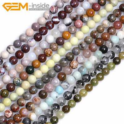 #ad Natural Agate Howlite Jade Round Spacer Beads For Jewellery Making 15quot; US 6mm $7.16