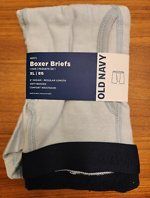 #ad Old Navy Men#x27;s XL Boxer Briefs LIGHT BLUE Underwear 6quot; Regular Length Inseam $9.95