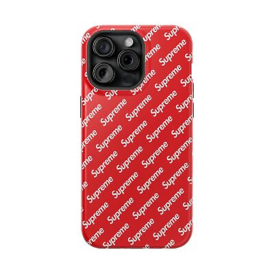 #ad #ad Red Supreme Monogram Style MagSafe Tough Cases for iPhone $35.91