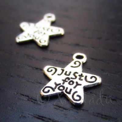 #ad Just For You Charms 14mm Wholesale Jewelry Making Tags C1714 10 20 Or 50PCs $2.00