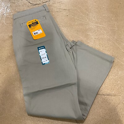 #ad Carhartt Men#x27;s Relaxed Fit Twill 5 Pockets Work Khaki Pants BN0095 M Size 30x30 $29.71