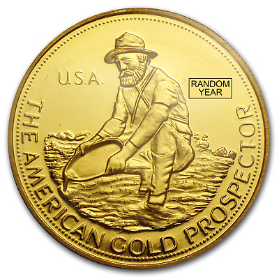 #ad 1 oz Gold Round Engelhard Prospector .999 fine $2808.41
