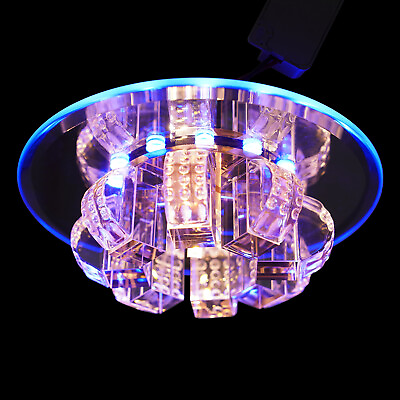 #ad K9 Modern Crystal Flush Mount LED Ceiling Lamp Chandelier Pendant Light Fixture $38.85
