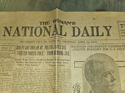 #ad Rare 1910 The Woman#x27;s National Daily newspaper Vol. 11. No. 40 editor E G Lewis $160.00
