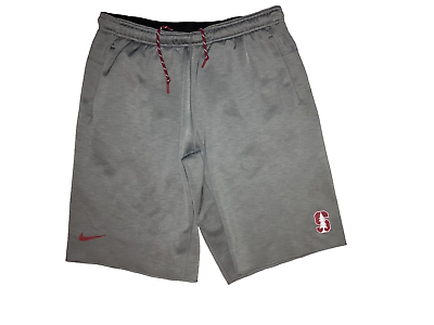 #ad Nike Shorts Sz L Gray Stanford Cardinal Drawstring Tech Fleece Therma 868473 063 $29.99