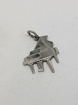 #ad VINTAGE STERLING SILVER GRAND PIANO CHARM $9.99