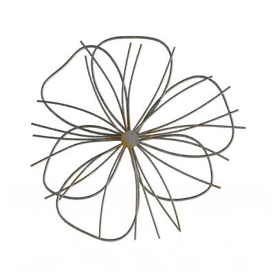 #ad 15 Inch Large Wire Flower Metal Indoor Wall Hanging 3D Floral Home Decor $20.50