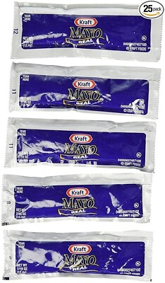 #ad #ad Kraft Real Mayonnaise Portion Sized Condiment Packets 0.44 OZ 25 Packets $11.99