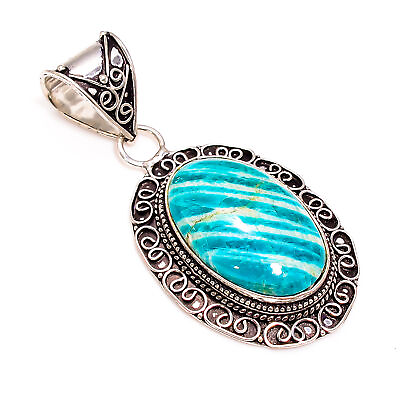 #ad Amazonite Vintage Style Handmade Jewelry 925 Sterling Silver Pendant 2.2quot; GSR472 $14.78