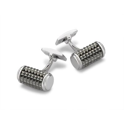 #ad Hoxton Mens Sterling Silver Pyramid Marcasite Set Cufflinks C $419.81