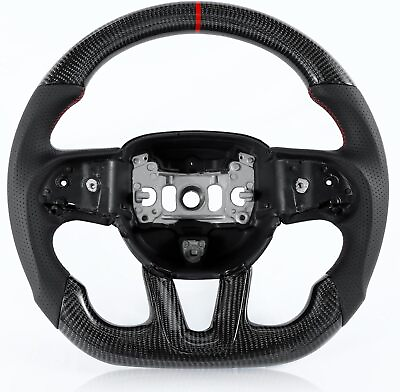 #ad #ad Steering Wheel Carbon Fiber for Dodge for Dodge Challenger Charger SRT 2015 2024 $269.99